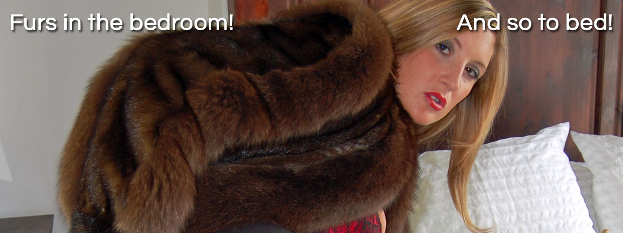 The Love of Fur busty milf housewife girl next door mom Leona Lee in mink fox coat home bedroom