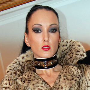 Fetish Liza in ocelot fur coat