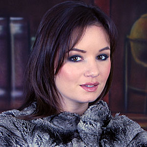 Tereza Ilova in chinchilla fur jacket