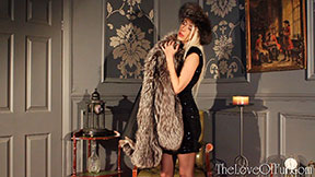 charlotte elizabeth paris fox fur coat cuddle sensual sexy blonde