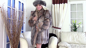 fur coat fetish fox jacket hat headband lana cox russian cougar