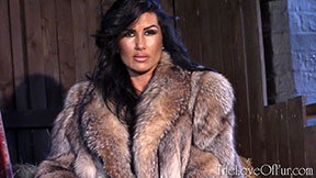 crystal fox jacket sexy brunette love of fur kasia ukraine model hot